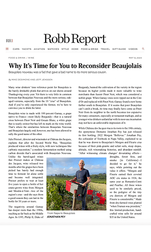 Domaine Jonathan Pey Robb Report - Article de presse thumb